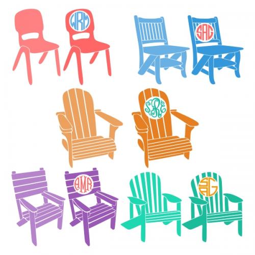 Chair Pack SVG Cuttable Designs and Frames