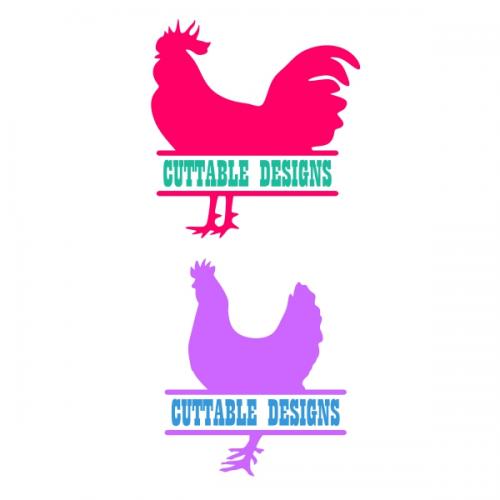 Chicken SVG Cuttable Frames