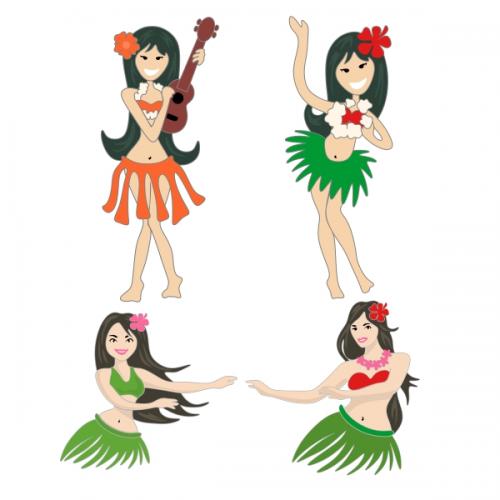 Hula Dancer SVG Cuttable Designs