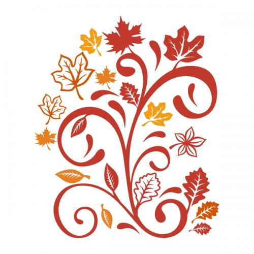 Fall Leaves Accents SVG Cuttable Design