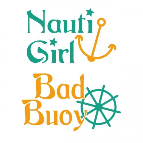 Personalized Nautical Garden Flag - Best Gift For Couple - A Nauti Girl And Her Bad Buoy Live Here - 5OFTEJ