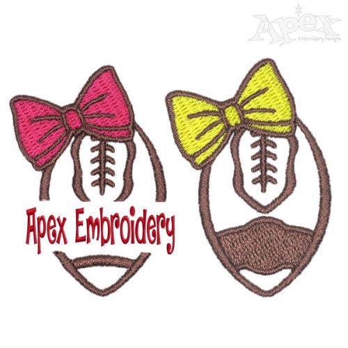 Bow Ball Embroidery Designs and Frames