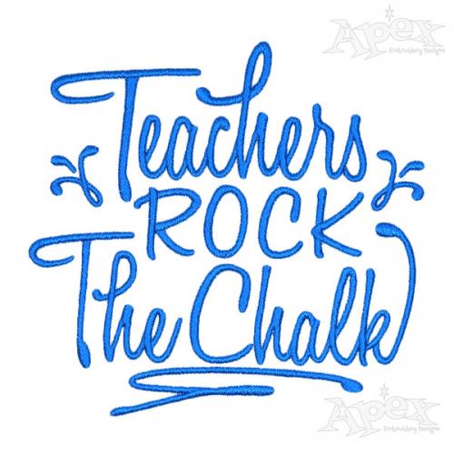 Teachers Rock Embroidery Designs