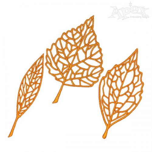 Leaves Leaf Embroidery Designs