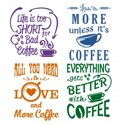 Coffee Lettering SVG Cuttable Designs