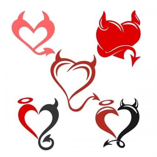 Devil Heart SVG Cuttable Designs
