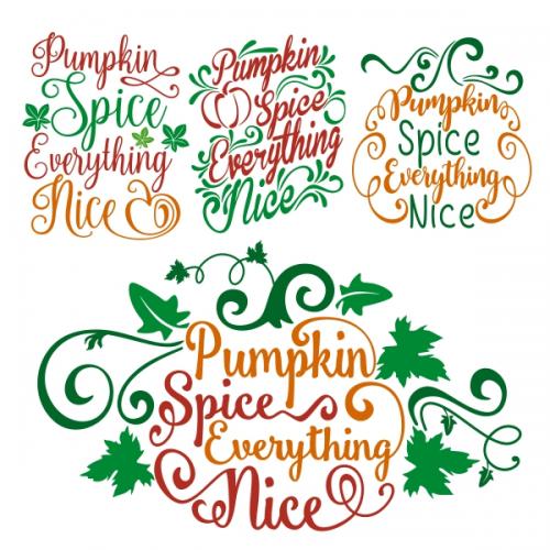 Pumpkin Spice SVG Cuttable Designs