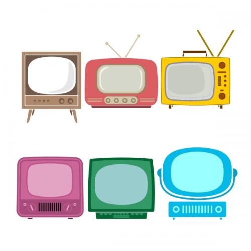 Retro TV Television SVG Cuttable Designs