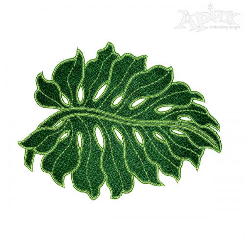 Monstera Leaf Embroidery Designs