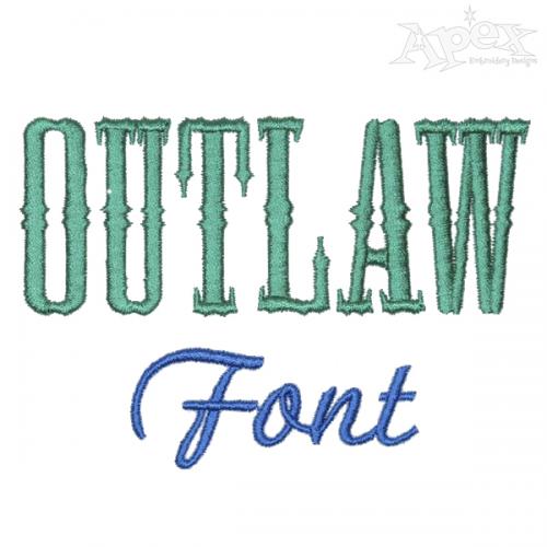 Outlaw Embroidery Fonts