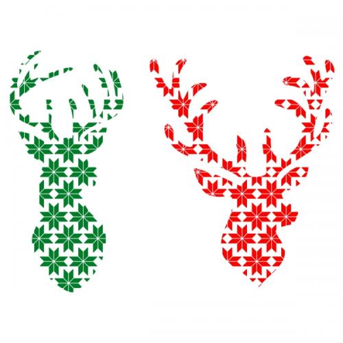 Reindeer Pattern SVG Cuttable Designs