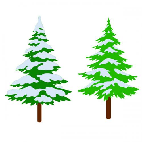 Snowy Christmas Tree SVG Cuttable Files