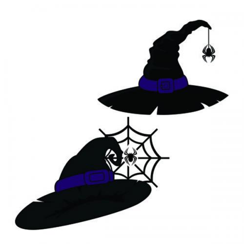 Halloween Spider Witch Hat SVG Cuttable Designs
