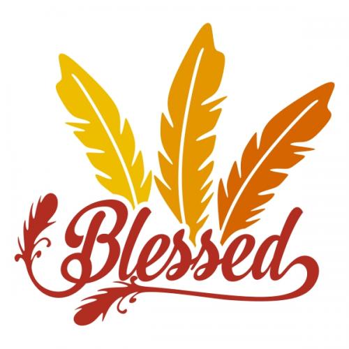 Blessed Feather SVG Cuttable Designs