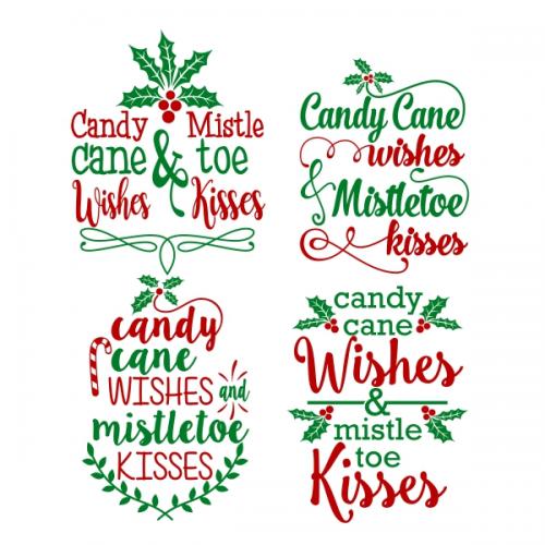 Mistletoe Candy SVG Cuttable Designs