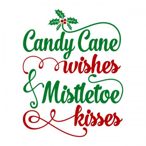 Mistletoe Candy SVG Cuttable Designs