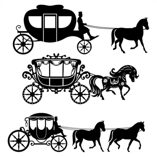 Carthorse Carriage SVG Cuttable Files