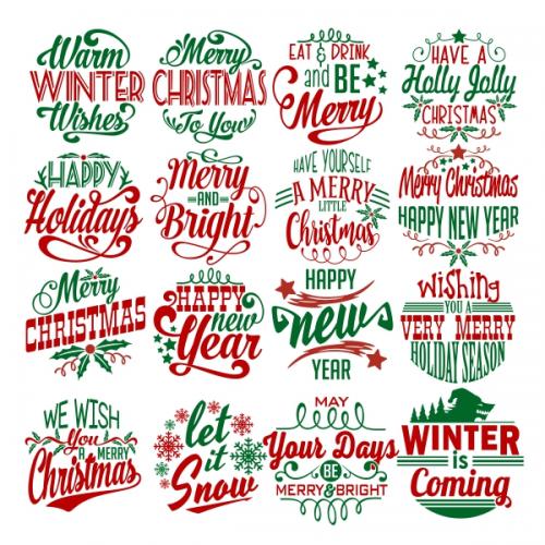 Christmas Wishes Pack SVG Cuttable Designs