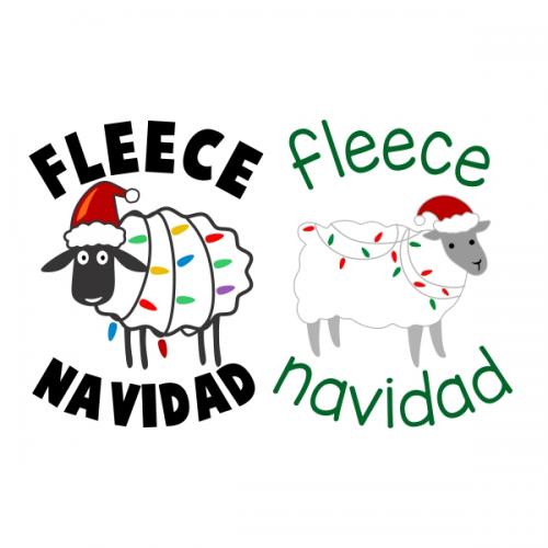 Fleece Navidad SVG Cuttable Designs