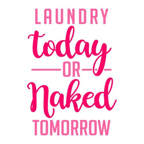 Laundry Today or Naked Tomorrow Cuttable Design | Apex Embroidery ...
