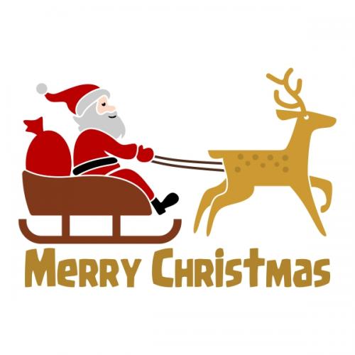 Merry Christmas and Santa Claus SVG Cuttable Designs