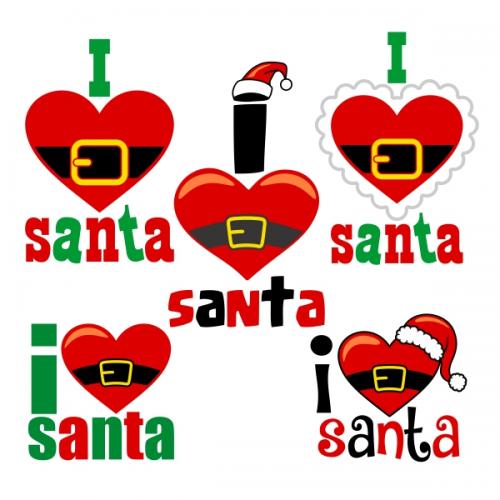 I Love Santa SVG Cuttable Designs
