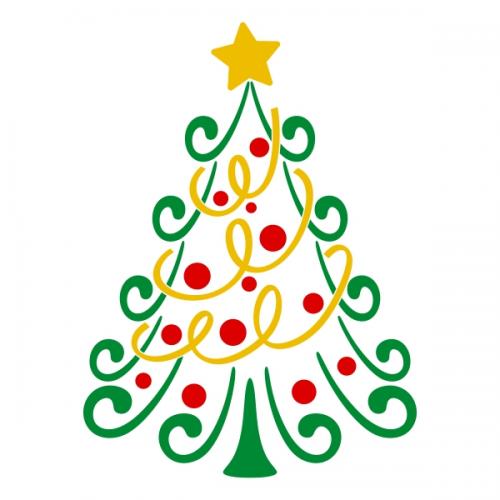 Decorated Christmas Tree SVG Cuttable Designs