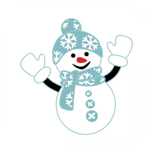 Winter Snowman SVG Cuttable Designs
