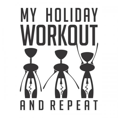 Holiday Workout Wine SVG Files