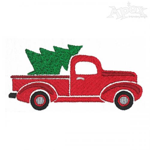 Christmas Tree Truck Embroidery Designs
