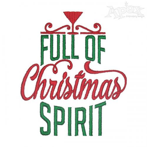 Full of Christmas Spirit Embroidery Designs