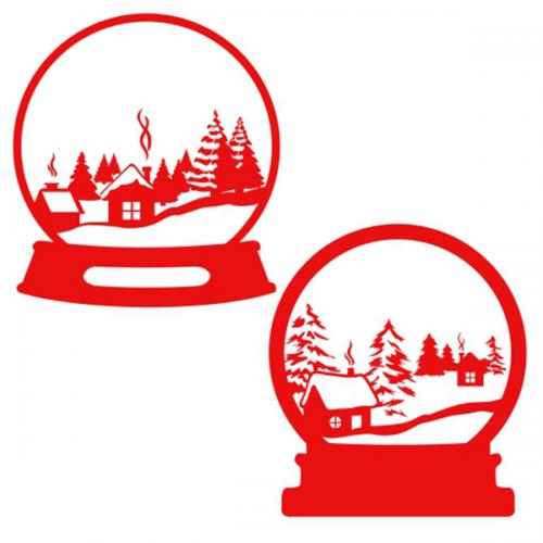 Christmas Winter Snow Globe SVG Cuttable Files