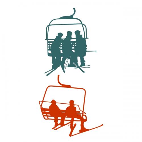 Ski Lift Chairs SVG Cuttable Designs