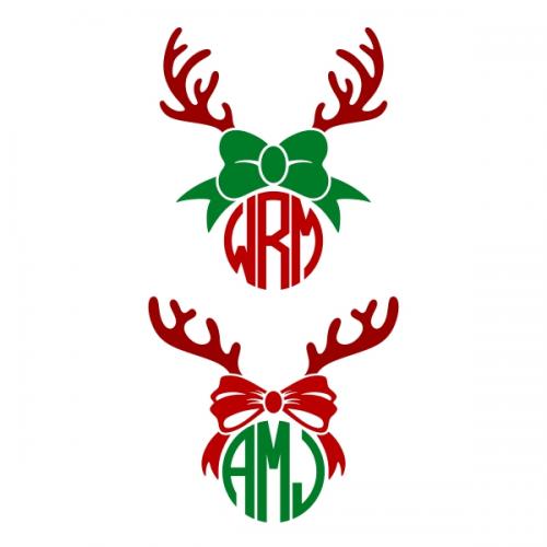 Reindeer Bow Horn SVG Cuttable Designs