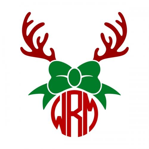 Reindeer Bow Horn SVG Cuttable Designs