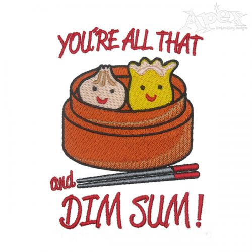 Eating Dim Sum Embroidery Designs