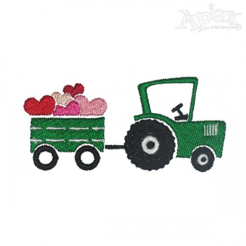 Wagon Tractor Embroidery Designs