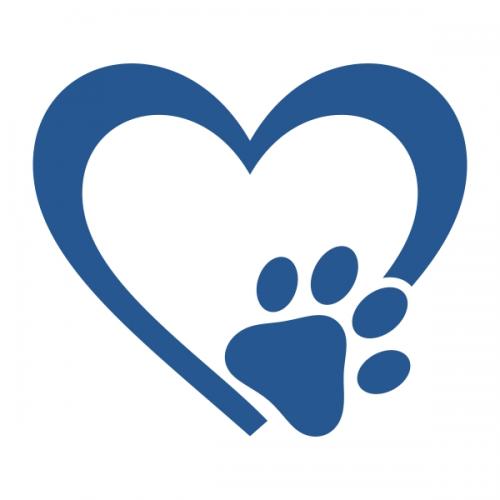 Paw In Heart Cuttable Design | Apex Embroidery Designs, Monogram Fonts ...