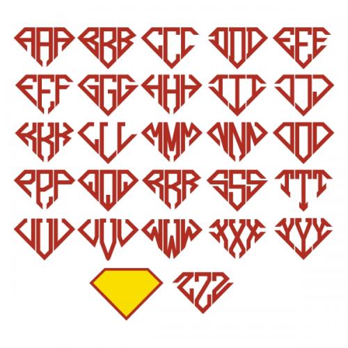 Super Diamond Monogram Cuttable Font | Apex Embroidery Designs ...