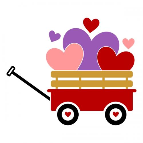 Valentine Wagon Cuttable Designs 