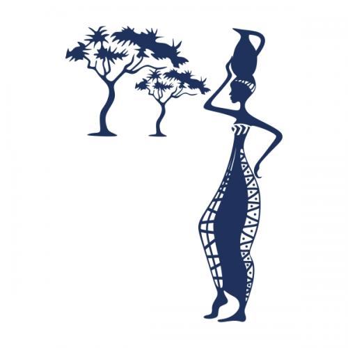 African Woman SVG Cuttable Designs