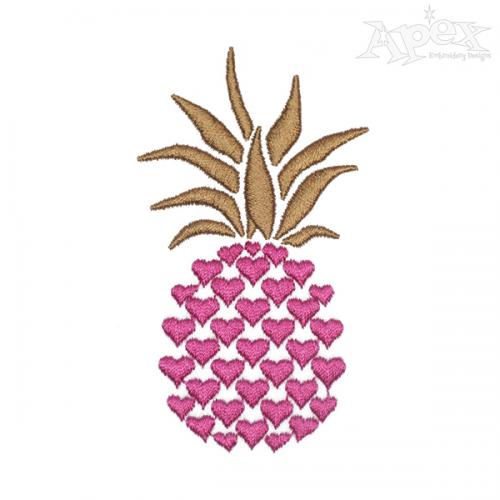Heart Pineapple Embroidery Designs