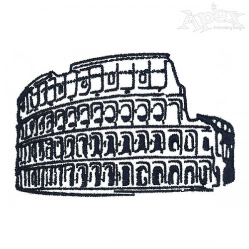 Colosseum Embroidery Design