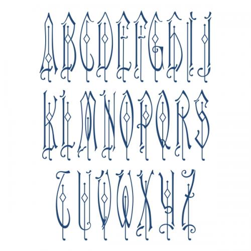 Ancient Monogram SVG Cuttable Font