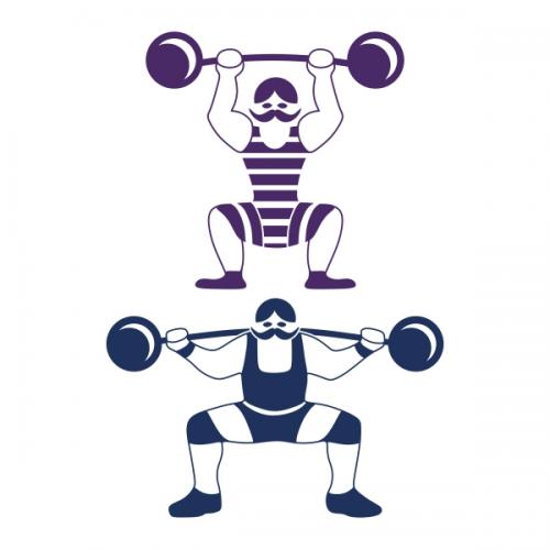 Weight Lifting SVG Cuttable Files