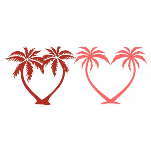 Heart Palm Tree SVG Cuttable Files