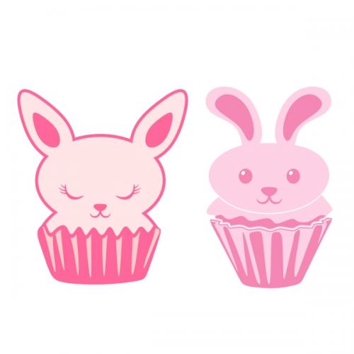 Bunny Cupcake SVG Cuttable Design