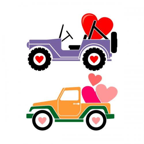 Valentine Pickup Truck SVG Cuttable Files