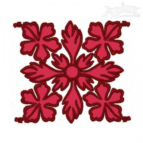 Hibiscus Flower Art Embroidery Design