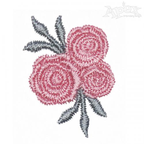 Roses Accents Embroidery Design